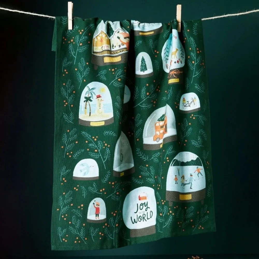 NWT Anthropologie Joy To The World Dish Towel